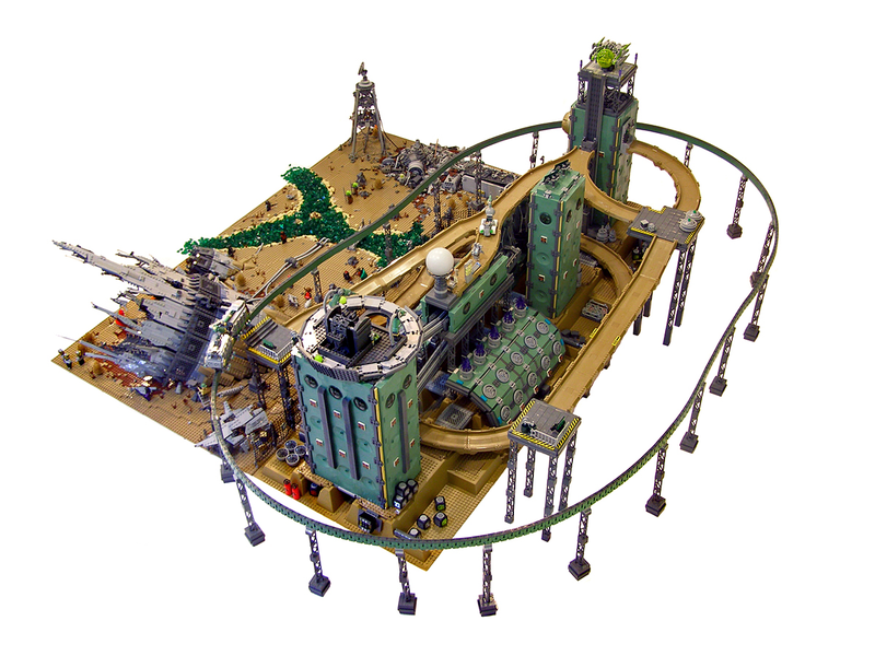 Illustration for article titled In this post-apocalyptic diorama, Hell comes to Lego Land